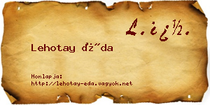 Lehotay Éda névjegykártya